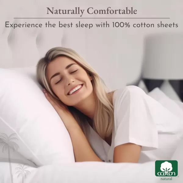 imageCalifornia Design Den Bulk Pack of 6 Full Size Sheet Sets  100 Cotton Sateen Deep Pocket Case Includes 6 Flat Sheets 6 Fitted Sheets and 12 Pillowcases White02  Ivory