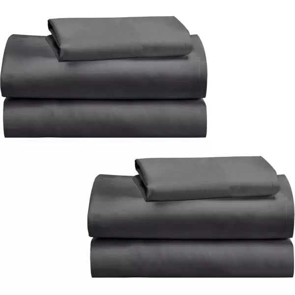 imageCalifornia Design Den Bulk Pack of 6 Full Size Sheet Sets  100 Cotton Sateen Deep Pocket Case Includes 6 Flat Sheets 6 Fitted Sheets and 12 Pillowcases White05  Grey