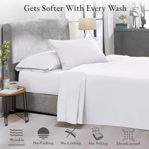 imageCalifornia Design Den Bulk Pack of 6 Full Size Sheet Sets  400 Thread Count 100 Cotton Sateen Deep Pocket Case Includes 6 Flat Sheets 6 Fitted Sheets ampamp 12 Pillowcases WhiteBright White
