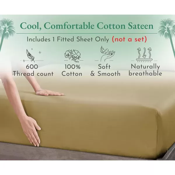 imageCalifornia Design Den Bulk Pack of 8 King Size Fitted Sheets Only  600 Thread Count 100 Cotton Sateen White13  Gold