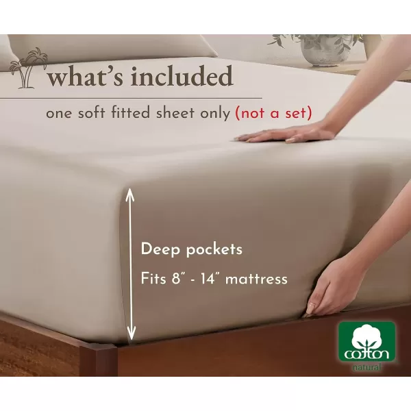 imageCalifornia Design Den Bulk Pack of 8 King Size Fitted Sheets Only  Soft 100 Cotton Sateen WhiteBeige