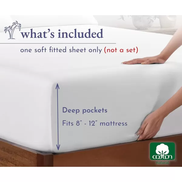 imageCalifornia Design Den Bulk Pack of 8 King Size Fitted Sheets Only  Soft 100 Cotton Sateen WhiteBright White