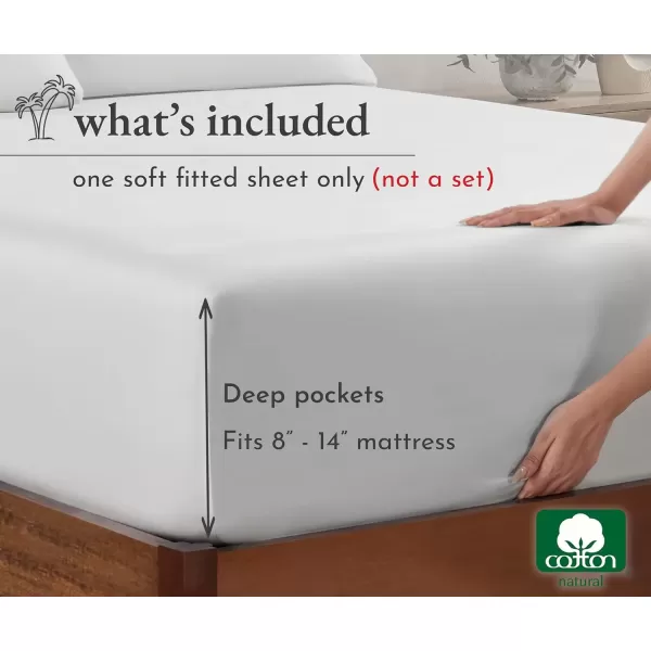 imageCalifornia Design Den Bulk Pack of 8 King Size Fitted Sheets Only  Soft 100 Cotton Sateen WhiteIvory