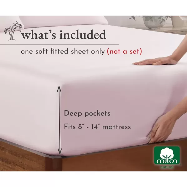 imageCalifornia Design Den Bulk Pack of 8 King Size Fitted Sheets Only  Soft 100 Cotton Sateen WhitePink
