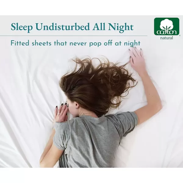 imageCalifornia Design Den Bulk Pack of 8 King Size Fitted Sheets Only  Soft 100 Cotton Sateen WhiteSeafoam