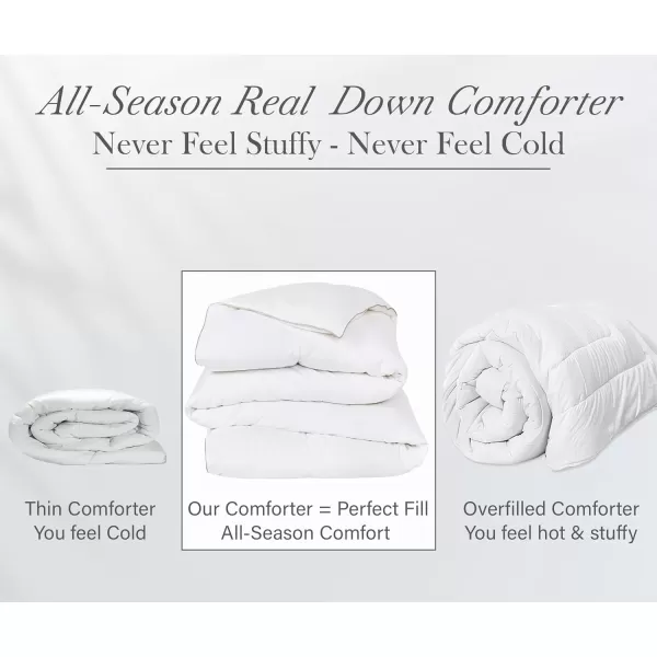 imageCalifornia Design Den Queen Size Comforter Duvet Insert  Cozy Luxury Down Alternative Quilted Extra Fluffy Soft and Cooling Machine Washable with Corner Tabs  WhiteNatural Down