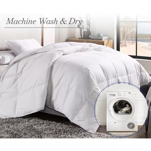 imageCalifornia Design Den Queen Size Comforter Duvet Insert  Cozy Luxury Down Alternative Quilted Extra Fluffy Soft and Cooling Machine Washable with Corner Tabs  WhiteDown Alternative