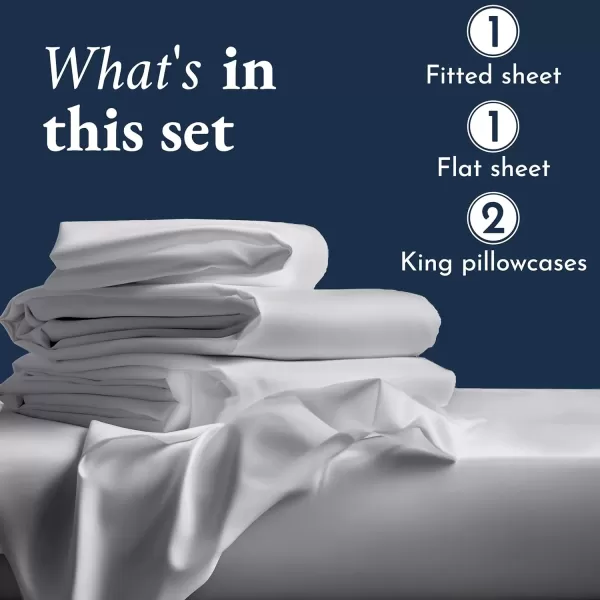 imageCertified Luxury 100 Egyptian Cotton Bed Sheets California King Sheets Set Bedding Sheets ampamp Pillowcases Set with Deep Pocket Sateen Cooling Sheets for Hot Sleepers White Sheets SetLight Grey