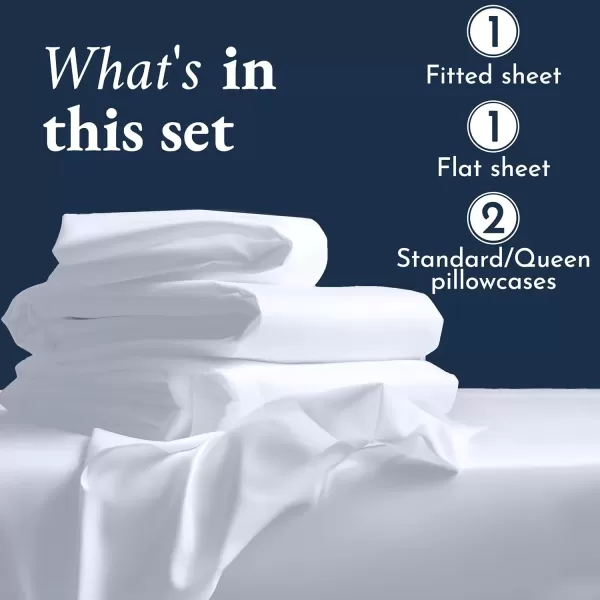 imageCertified Luxury 100 Egyptian Cotton Bed Sheets California King Sheets Set Bedding Sheets ampamp Pillowcases Set with Deep Pocket Sateen Cooling Sheets for Hot Sleepers White Sheets SetBright White