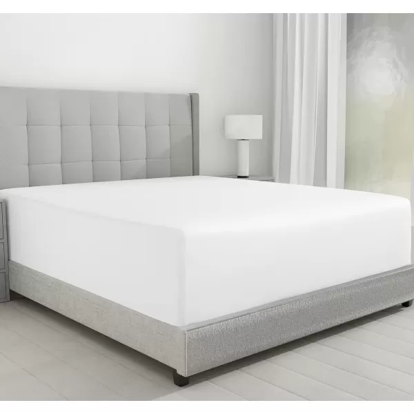 imageLuxuriously Soft Twin Fitted Sheet 600 Thread Count Cooling Sheets Sateen Weave 100 Cotton Sheets NoPop Elastic For Snug Fit Deep Pocket Bottom Sheet With Head ampamp Foot Tag Bright White01  Bright White