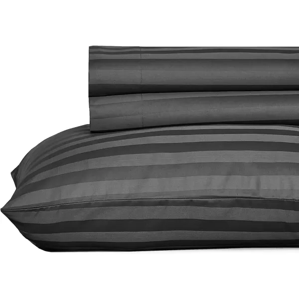 imageLuxury Split King Adjustable Bedsheets Set Soft 100 Cotton 500 Thread Count Snug Fit Includes TwinXL Fitted Sheets Beats Egyptian Quality Claims Split King Fresh Navy Blue11  Grey Striped