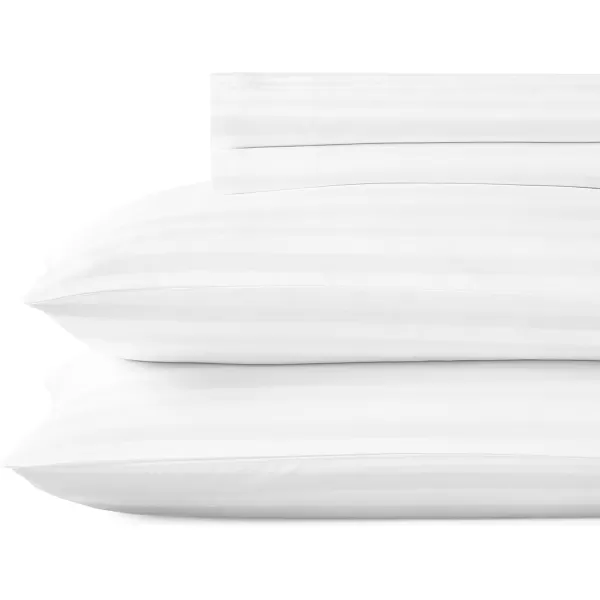 imageLuxury Split King Adjustable Bedsheets Set Soft 100 Cotton 500 Thread Count Snug Fit Includes TwinXL Fitted Sheets Beats Egyptian Quality Claims Split King Fresh Navy Blue02  White Striped