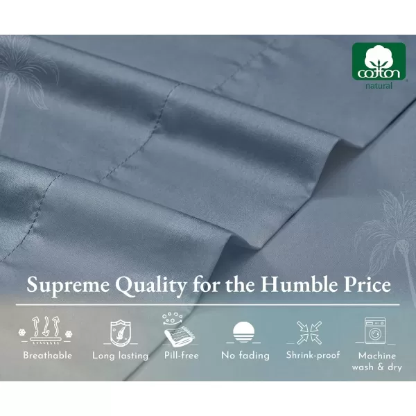 imageLuxury Split King Adjustable Bedsheets Set Soft 100 Cotton 500 Thread Count Snug Fit Includes TwinXL Fitted Sheets Beats Egyptian Quality Claims Split King Fresh Navy Blue17  Denim Blue
