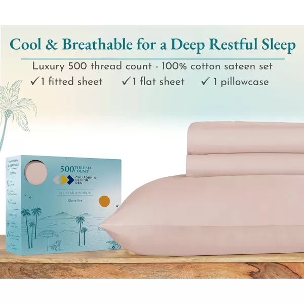 imageLuxury Split King Adjustable Bedsheets Set Soft 100 Cotton 500 Thread Count Snug Fit Includes TwinXL Fitted Sheets Beats Egyptian Quality Claims Split King Fresh Navy Blue18  Blush Pink