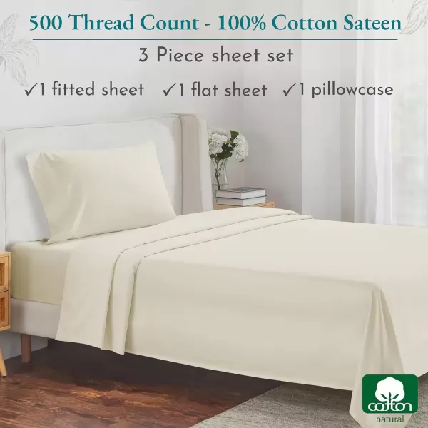 imageLuxury Split King Adjustable Bedsheets Set Soft 100 Cotton 500 Thread Count Snug Fit Includes TwinXL Fitted Sheets Beats Egyptian Quality Claims Split King Fresh Navy Blue05  Ivory