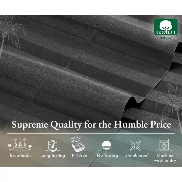 imageLuxury Split King Adjustable Bedsheets Set Soft 100 Cotton 500 Thread Count Snug Fit Includes TwinXL Fitted Sheets Beats Egyptian Quality Claims Split King Fresh Navy Blue11  Grey Striped