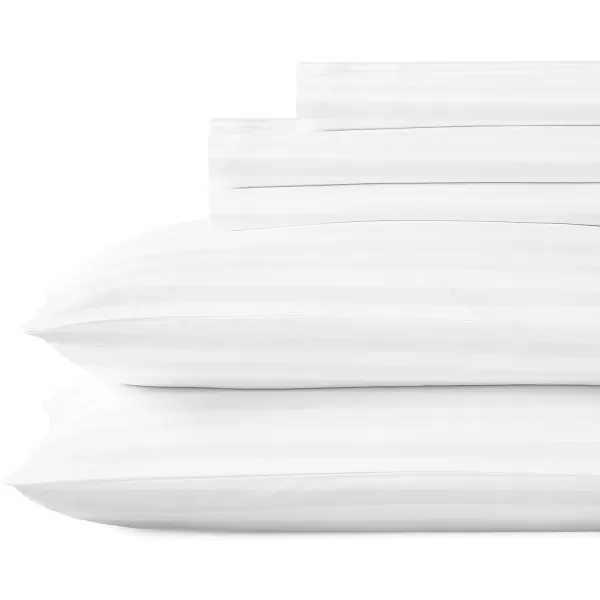 imageLuxury Split King Adjustable Bedsheets Set Soft 100 Cotton 500 Thread Count Snug Fit Includes TwinXL Fitted Sheets Beats Egyptian Quality Claims Split King Fresh Navy Blue02  White Striped