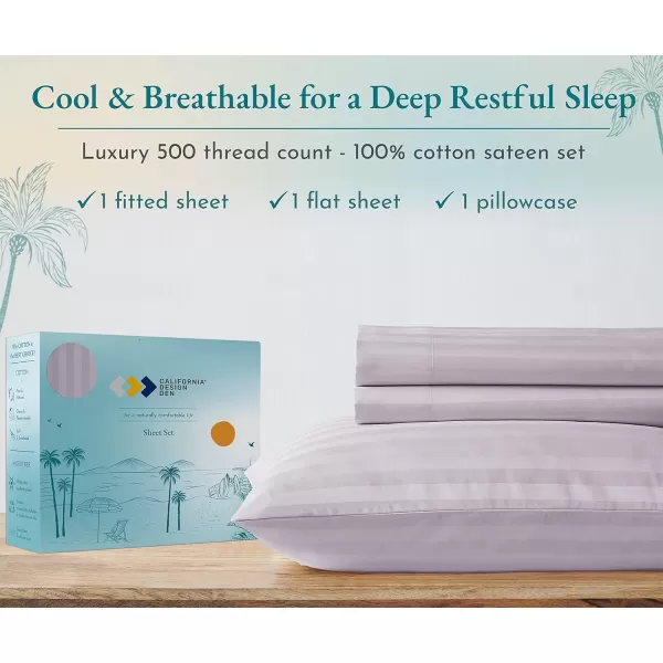 imageLuxury Split King Adjustable Bedsheets Set Soft 100 Cotton 500 Thread Count Snug Fit Includes TwinXL Fitted Sheets Beats Egyptian Quality Claims Split King Fresh Navy Blue16  Lavendar Striped