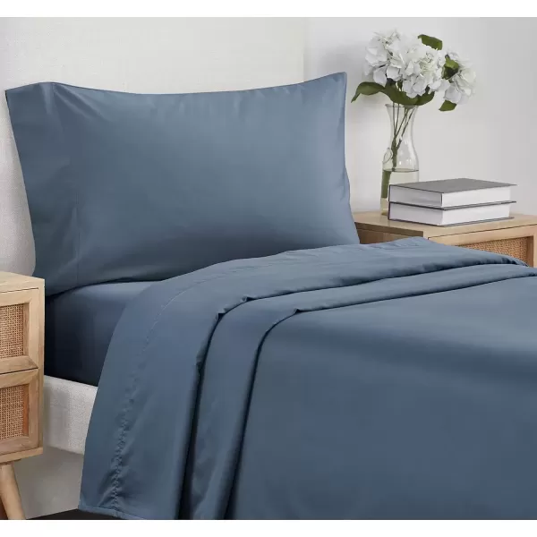 imageLuxury Split King Adjustable Bedsheets Set Soft 100 Cotton 500 Thread Count Snug Fit Includes TwinXL Fitted Sheets Beats Egyptian Quality Claims Split King Fresh Navy Blue17  Denim Blue