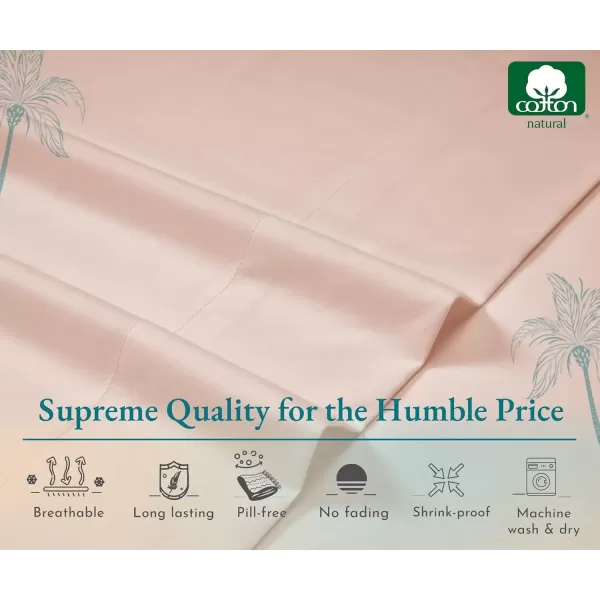 imageLuxury Split King Adjustable Bedsheets Set Soft 100 Cotton 500 Thread Count Snug Fit Includes TwinXL Fitted Sheets Beats Egyptian Quality Claims Split King Fresh Navy Blue18  Blush Pink