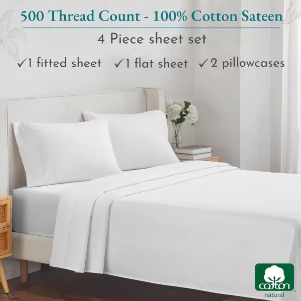 imageLuxury Split King Adjustable Bedsheets Set Soft 100 Cotton 500 Thread Count Snug Fit Includes TwinXL Fitted Sheets Beats Egyptian Quality Claims Split King Fresh Navy Blue01  White