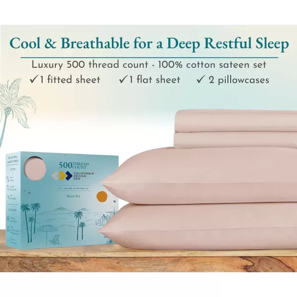 imageLuxury Split King Adjustable Bedsheets Set Soft 100 Cotton 500 Thread Count Snug Fit Includes TwinXL Fitted Sheets Beats Egyptian Quality Claims Split King Fresh Navy Blue18  Blush Pink