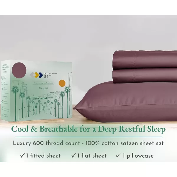 imageCALIFORNIA DESIGN DEN 5Star Hotel 600 Thread Count Blue Pure 100 Cotton Soft Bedding Sheet Set Queen Size with Deep Pockets Quality Beats Egyptian Cotton Claims Trellis Pattern BluePastel Rose