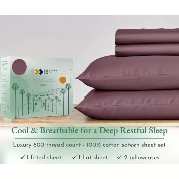 imageCALIFORNIA DESIGN DEN 5Star Hotel 600 Thread Count Blue Pure 100 Cotton Soft Bedding Sheet Set Queen Size with Deep Pockets Quality Beats Egyptian Cotton Claims Trellis Pattern BluePastel Rose