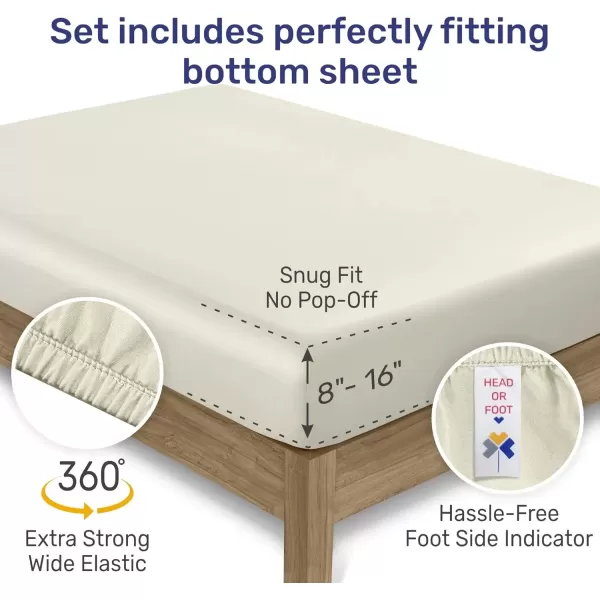 imageCALIFORNIA DESIGN DEN 5Star Hotel 600 Thread Count Blue Pure 100 Cotton Soft Bedding Sheet Set Queen Size with Deep Pockets Quality Beats Egyptian Cotton Claims Trellis Pattern BlueIvory