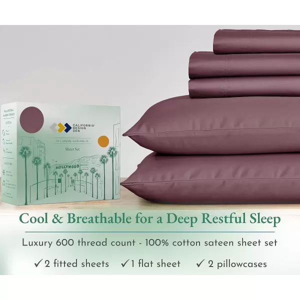 imageCALIFORNIA DESIGN DEN 5Star Hotel 600 Thread Count Blue Pure 100 Cotton Soft Bedding Sheet Set Queen Size with Deep Pockets Quality Beats Egyptian Cotton Claims Trellis Pattern BluePastel Rose