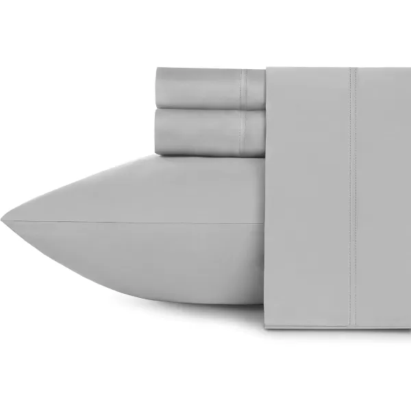 imageCALIFORNIA DESIGN DEN 5Star Hotel 600 Thread Count Blue Pure 100 Cotton Soft Bedding Sheet Set Queen Size with Deep Pockets Quality Beats Egyptian Cotton Claims Trellis Pattern BlueLight Grey