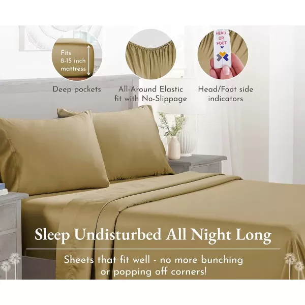 imageCALIFORNIA DESIGN DEN 5Star Hotel 600 Thread Count Blue Pure 100 Cotton Soft Bedding Sheet Set Queen Size with Deep Pockets Quality Beats Egyptian Cotton Claims Trellis Pattern BlueGold