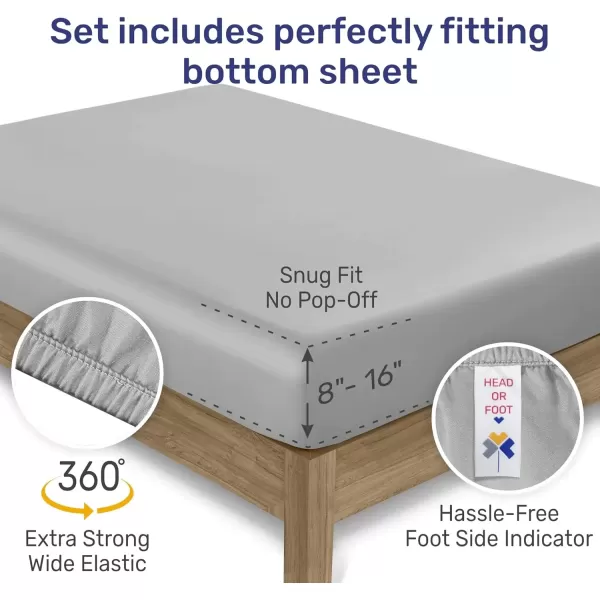imageCALIFORNIA DESIGN DEN 5Star Hotel 600 Thread Count Blue Pure 100 Cotton Soft Bedding Sheet Set Queen Size with Deep Pockets Quality Beats Egyptian Cotton Claims Trellis Pattern BlueGray