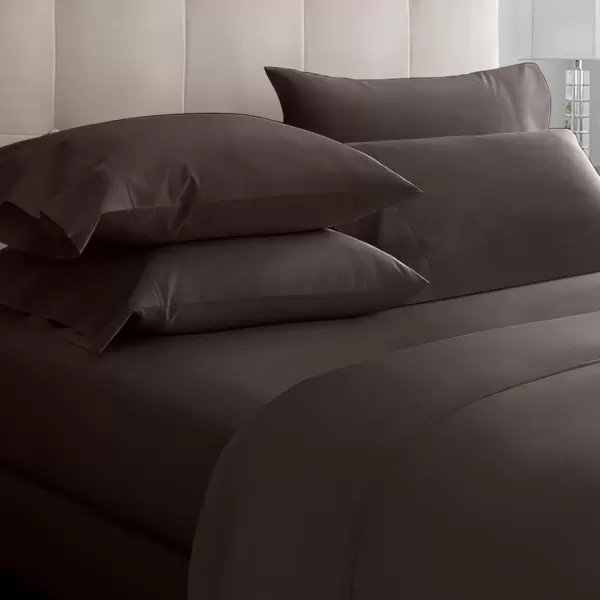 imageCALIFORNIA DESIGN DEN 5Star Hotel 600 Thread Count Blue Pure 100 Cotton Soft Bedding Sheet Set Queen Size with Deep Pockets Quality Beats Egyptian Cotton Claims Trellis Pattern BlueChocolate