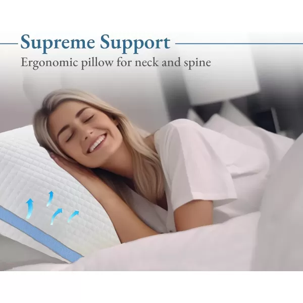 imageCalifornia Design Den 2Pack Bed Pillows Standard Size Set of 2 for Sleeping Cooling Luxury Hotel Pillows for Back Stomach or Side SleepersKing