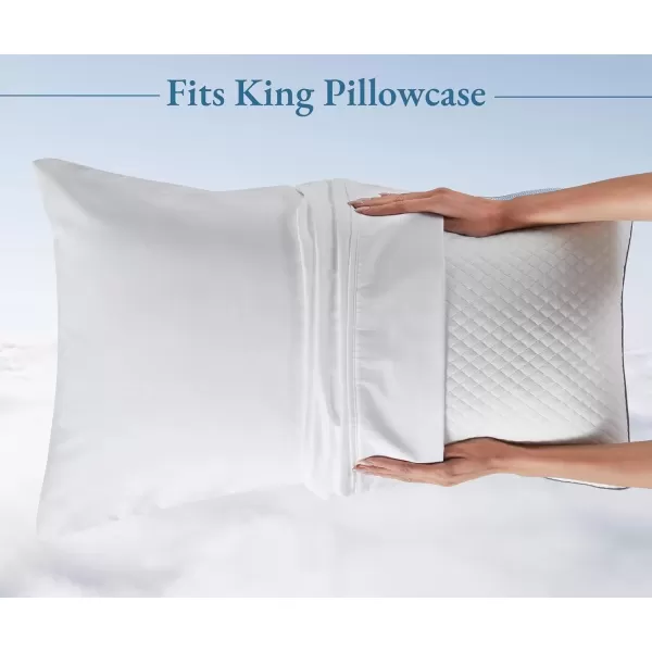 imageCalifornia Design Den 2Pack Bed Pillows Standard Size Set of 2 for Sleeping Cooling Luxury Hotel Pillows for Back Stomach or Side SleepersKing