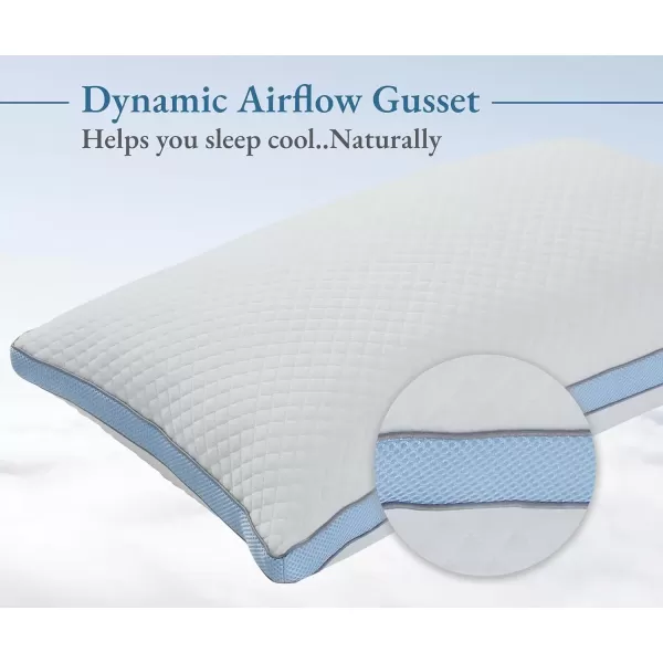 imageCalifornia Design Den 2Pack Bed Pillows Standard Size Set of 2 for Sleeping Cooling Luxury Hotel Pillows for Back Stomach or Side SleepersKing
