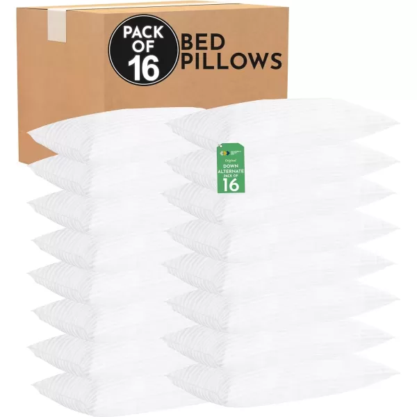imageCalifornia Design Den 2Pack Bed Pillows Standard Size Set of 2 for Sleeping Cooling Luxury Hotel Pillows for Back Stomach or Side SleepersStandard