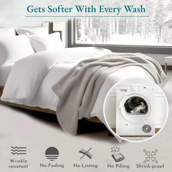 imageCalifornia Design Den 7 Piece Split King Sheet Set Size Sheet Set and Waterproof Mattress Protector Bundle  500 Thread Count 100 Cotton Sateen 5 Piece Sheet Set with 2 Mattress Protectors White