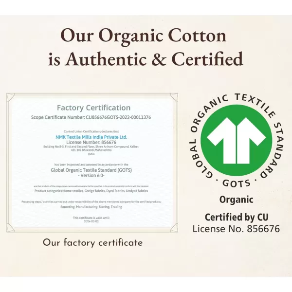 imageCalifornia Design Den Bedding Bundle  Twin XL Fitted Sheet with 2 Pillowcases 100 Organic Cotton Percale Light Grey