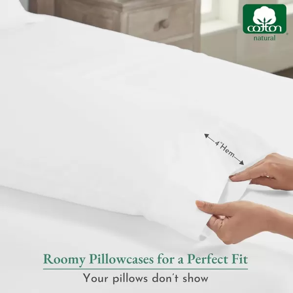 imageCalifornia Design Den Bulk Pack of 40 Piece StandardQueen Size Pillowcases  600 Thread Count 100 Cotton Sateen White01  Bright White
