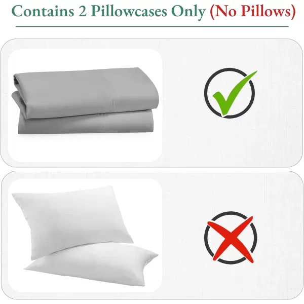 imageCalifornia Design Den Bulk Pack of 40 Piece StandardQueen Size Pillowcases  600 Thread Count 100 Cotton Sateen White03  Light Grey