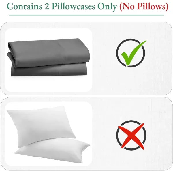 imageCalifornia Design Den Bulk Pack of 40 Piece StandardQueen Size Pillowcases  600 Thread Count 100 Cotton Sateen White04  Grey