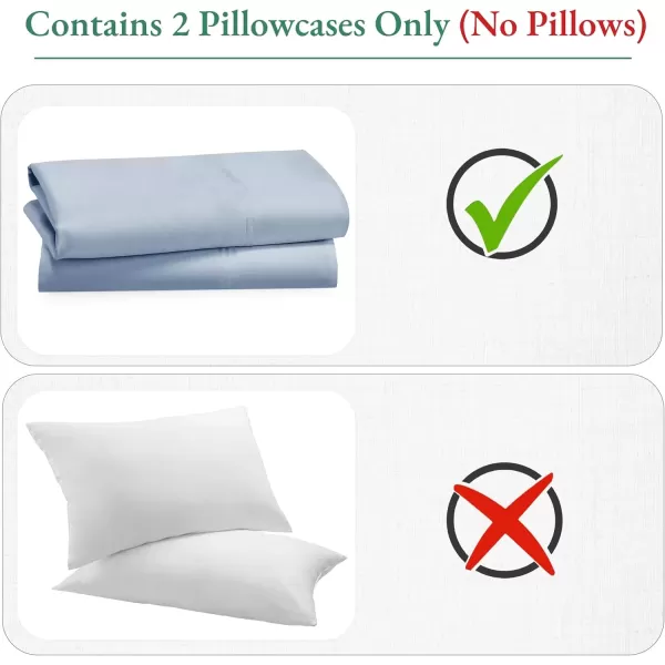 imageCalifornia Design Den Bulk Pack of 40 Piece StandardQueen Size Pillowcases  600 Thread Count 100 Cotton Sateen White05  Blue