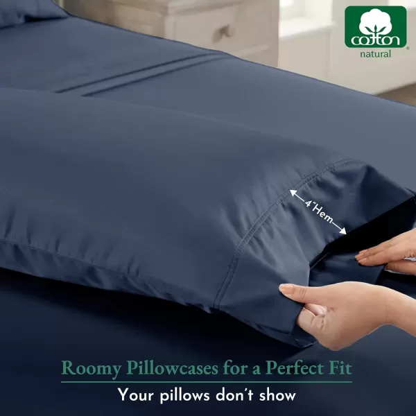 imageCalifornia Design Den Bulk Pack of 40 Piece StandardQueen Size Pillowcases  600 Thread Count 100 Cotton Sateen White08  Navy Blue  Royal