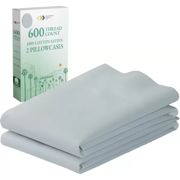 imageCalifornia Design Den Bulk Pack of 40 Piece StandardQueen Size Pillowcases  600 Thread Count 100 Cotton Sateen White09  Seafoam