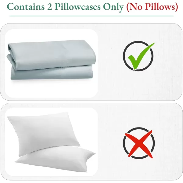 imageCalifornia Design Den Bulk Pack of 40 Piece StandardQueen Size Pillowcases  600 Thread Count 100 Cotton Sateen White09  Seafoam