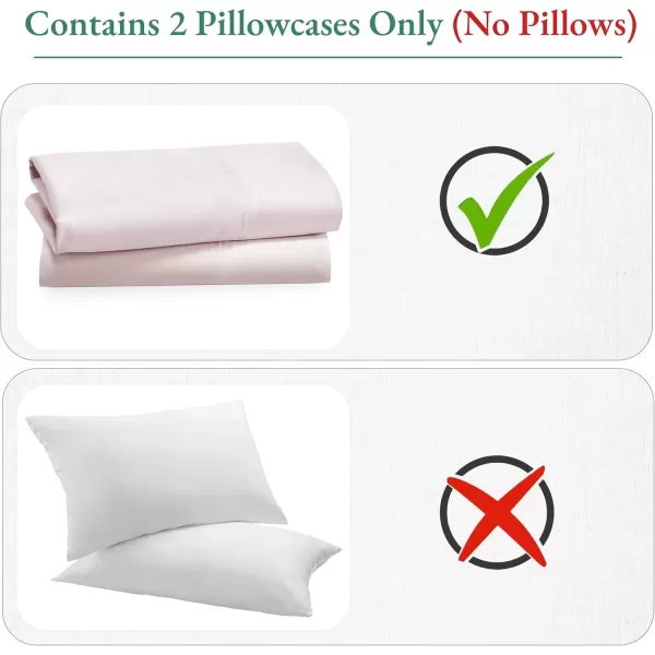 imageCalifornia Design Den Bulk Pack of 40 Piece StandardQueen Size Pillowcases  600 Thread Count 100 Cotton Sateen White10  Blush Pink