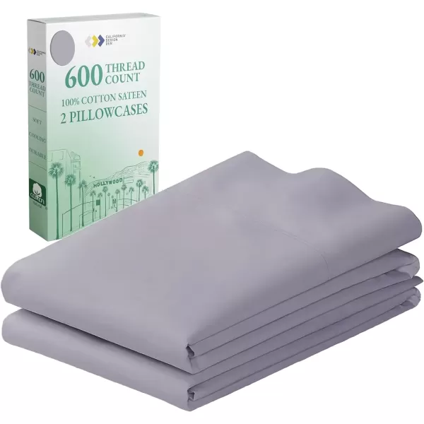 imageCalifornia Design Den Bulk Pack of 40 Piece StandardQueen Size Pillowcases  600 Thread Count 100 Cotton Sateen White11  Lavender