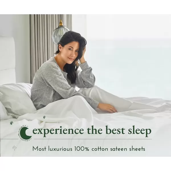 imageCalifornia Design Den Luxury 800 Thread Count 100 Cotton Sheets for Queen Size Bed Hotel Quality Bedding with Deep Pocket Fitted Sheet Cooling ampamp Softer Than Egyptian Cotton Sheets White Sheets SetSilver Sage